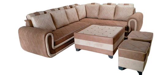Wooden Suite L Shape Sofa Abbey