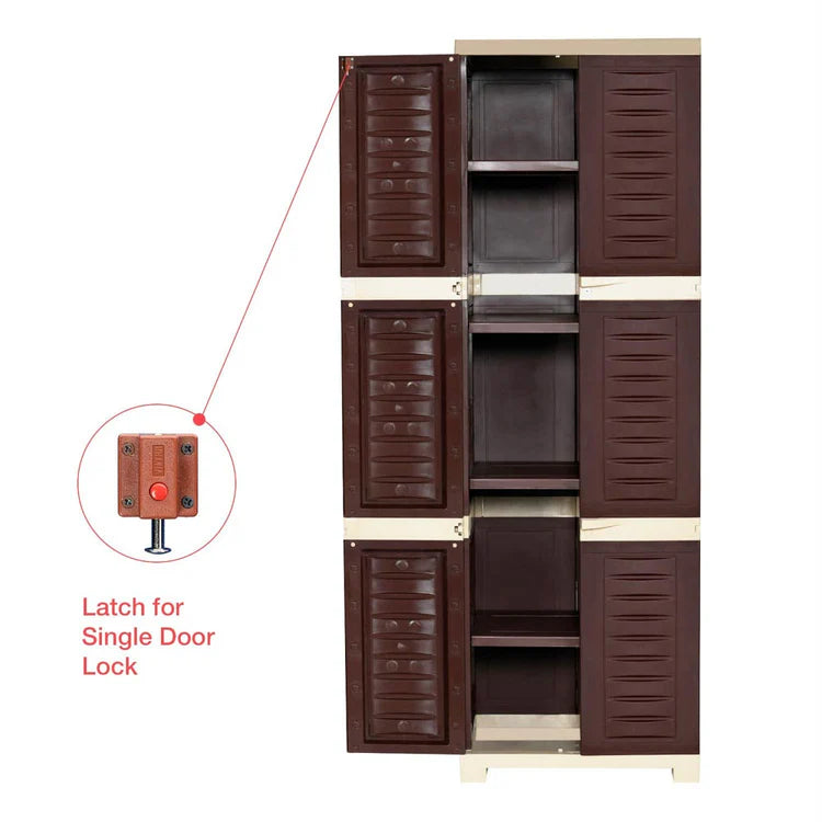 Supreme Fusion 03 Plastic Storage Cabinet ( Brown / Cream )