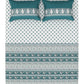 Carnival Bagh Ice Green King Bedsheet With 2 Pillow Cover Gift Set, 144Tc, 100% Cotton, Abstract, Green