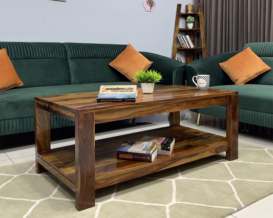 Sheesham Wood Coffee Table/ Centre Table-Group Design on Top