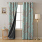 BHS interio Premium Customized Printed Blackout Curtain with Lining for Doors & Windows, Blue