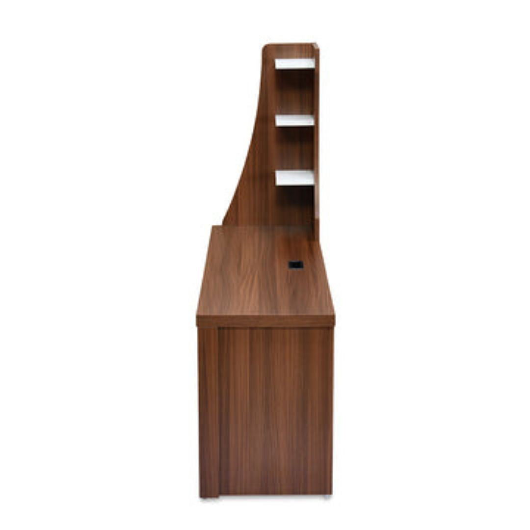 Nilkamal Caspian Wall Unit (Walnut and White)