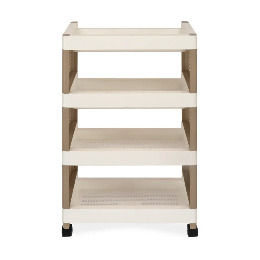 Nilkamal Trolley 25 (Milky White / Taupe Plaza)