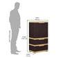 Nilkamal Freedom FMDR 2B Plastic Storage Cabinet with 2 Drawer  (Brown and Cream)
