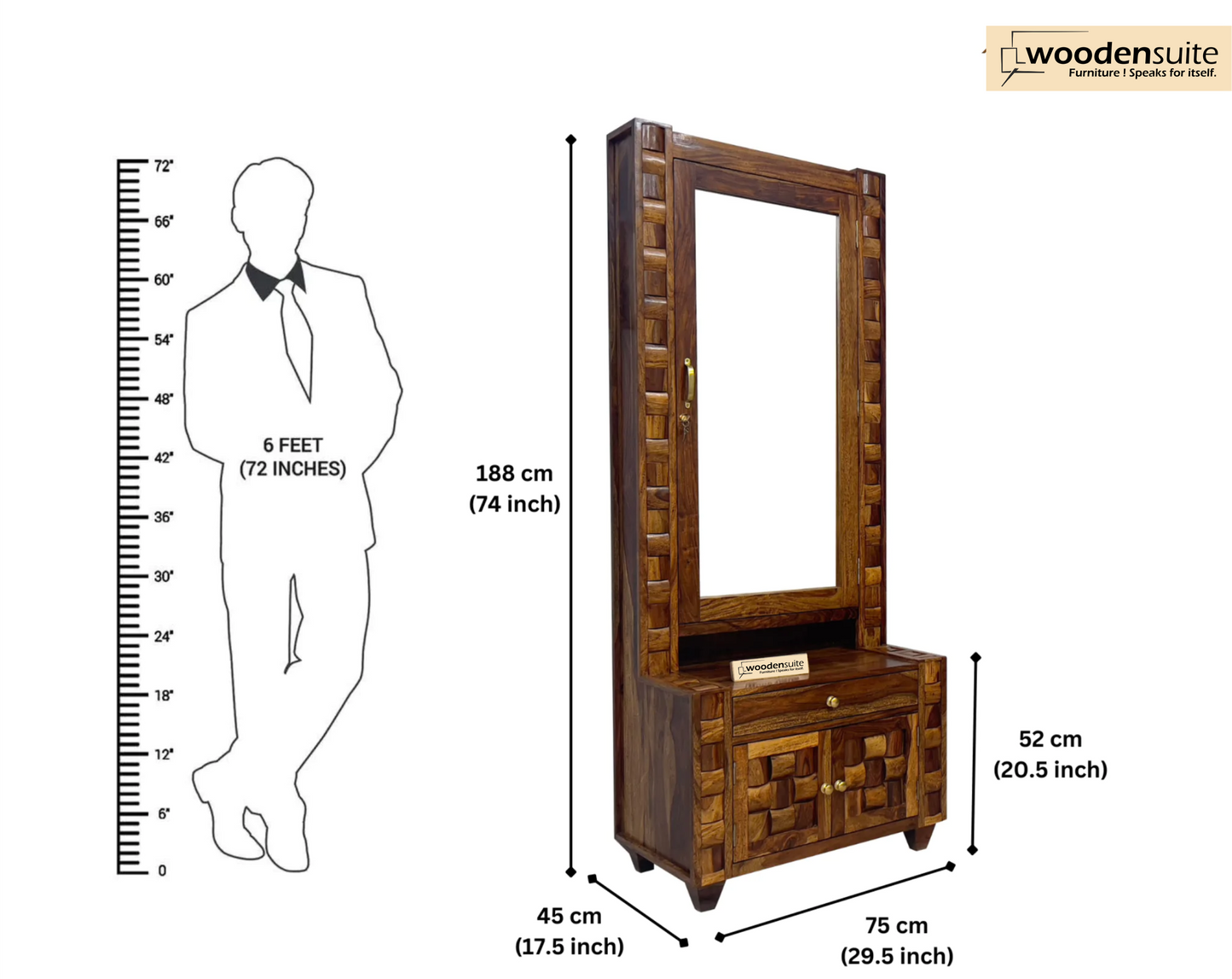 Sheesham Wood Dressing Table – Wooden Niwars Design