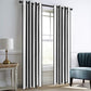 BHS interio Premium Customized Printed Blackout Curtain with Lining for Doors & Windows, Black & White