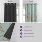 BHS interio Premium Customized Printed Blackout Curtain with Lining for Doors & Windows, Blue