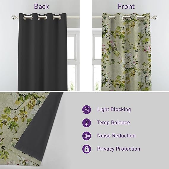 BHS interio Premium Customized Blackout Curtain with Lining for Doors & Windows
