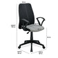 Nilkamal Solitaire Mid Back Chair (Grey And Black)