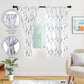 BHS interio Premium Customized Printed Blackout Curtain with Lining for Doors & Windows, White & Black