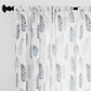 BHS interio Premium Customized Printed Blackout Curtain with Lining for Doors & Windows, White & Black