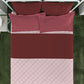 Aroma Strawberry King Bedsheet With 2 Pillow Cover Gift Set, 144Tc, 100% Cotton, Geometric, Maroon
