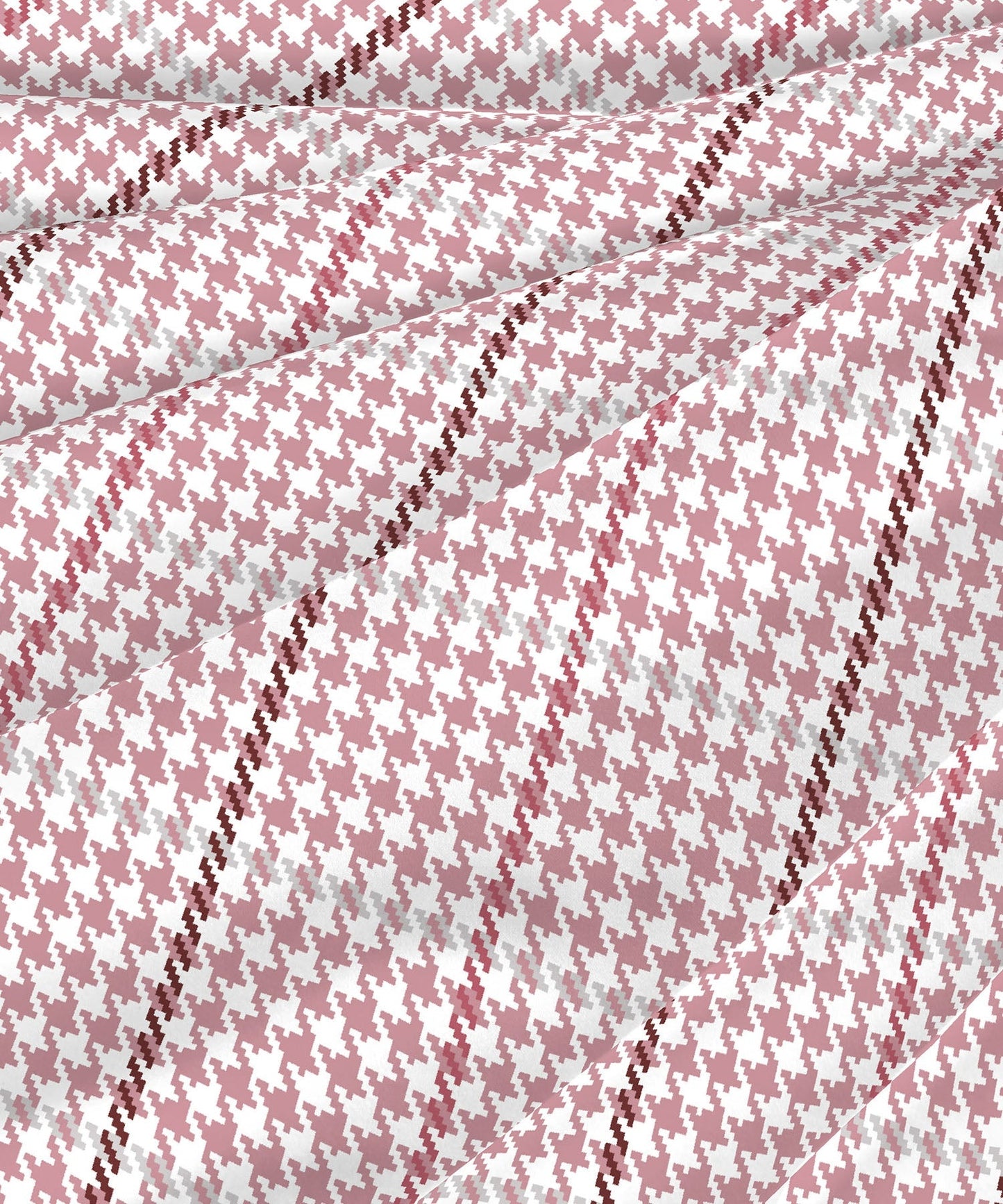 Aroma Strawberry King Bedsheet With 2 Pillow Cover Gift Set, 144Tc, 100% Cotton, Geometric, Maroon