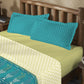 Sanskriti Paithani Teal King Bedsheet With 2 Pillow Cover, 144Tc, 100% Cotton, Floral, Green