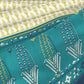 Sanskriti Paithani Teal King Bedsheet With 2 Pillow Cover, 144Tc, 100% Cotton, Floral, Green