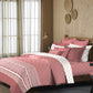 Sanskriti Banarasi Brick King Bedsheet With 2 Pillow Cover, 144Tc, 100% Cotton, Floral, Pink
