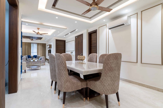 BHS Interio Contemporary Dining Room Wall Paneling with Wall Trims