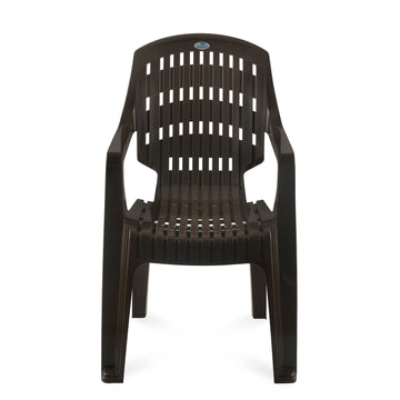 Nilkamal CHR2230 Plastic Arm Chair(Season Rust Brown)