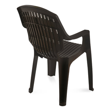 Nilkamal CHR2230 Plastic Arm Chair(Season Rust Brown)