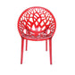 Nilkamal Crystal Polycarbonate Armless Chair (Red Wine)