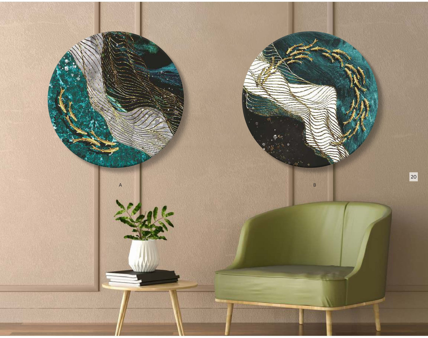 DC Wall Art Frame Circle MF 1130