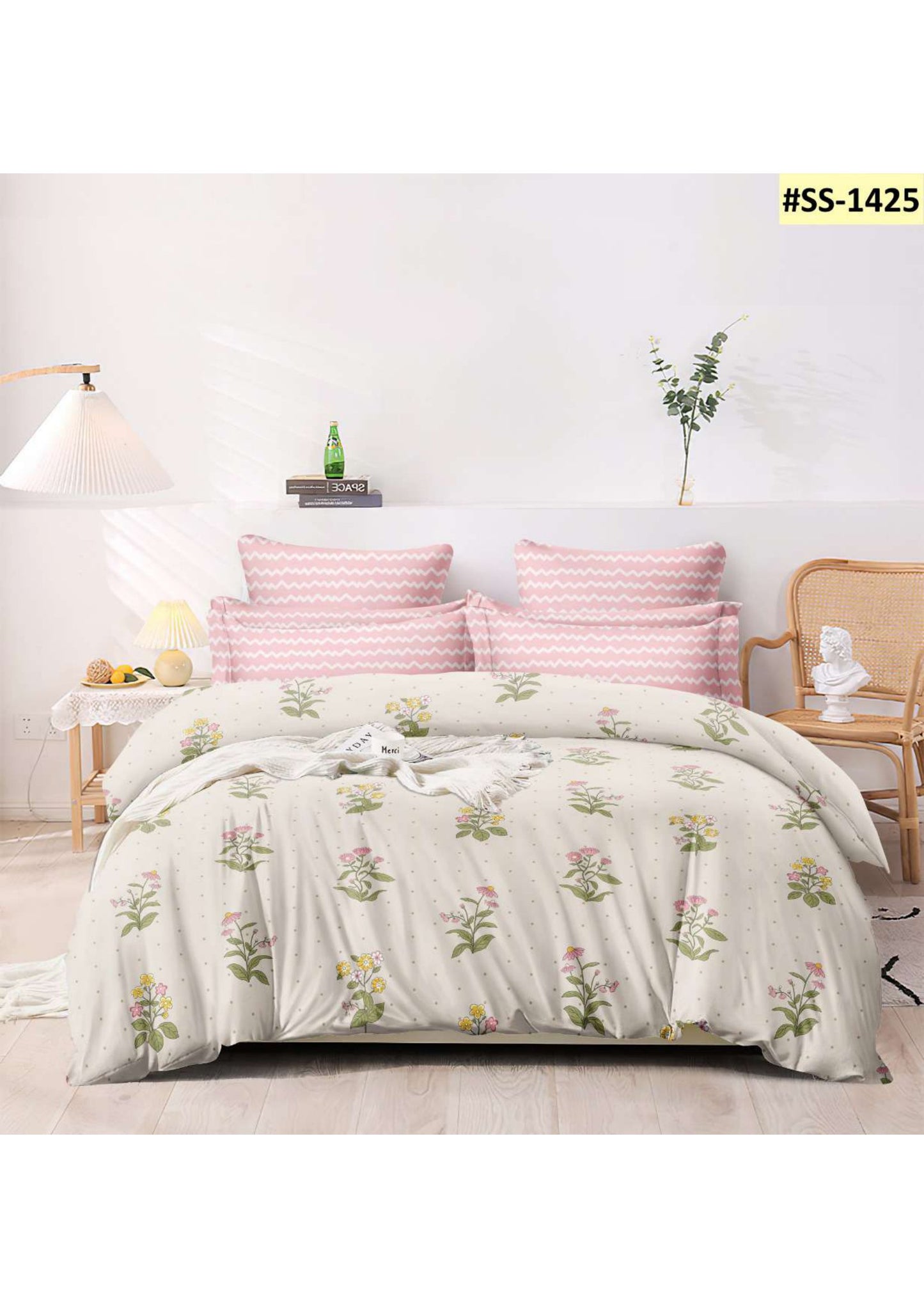 Lotus Double Bedsheet Collection-Calvin D1