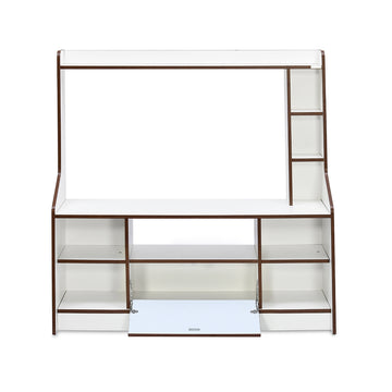 Nilkamal Petra TV Unit (White & Walnut)