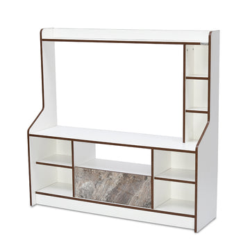 Nilkamal Petra TV Unit (White & Walnut)