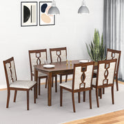 Nilkamal Elanza Solid Wood 6 Seater Dining Set (Antique Cherry)