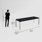 Franky and Kalyx 8 Seater Wooden Square Dining Set (Black)