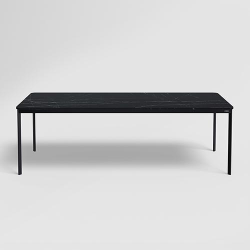 Franky and Kalyx 8 Seater Wooden Square Dining Set (Black)
