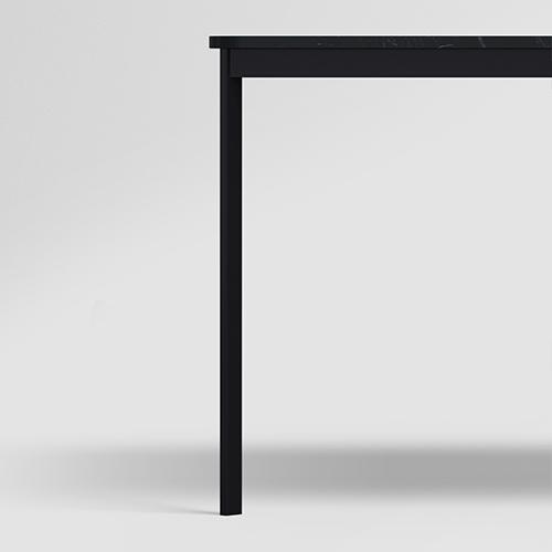 Franky and Kalyx 8 Seater Wooden Square Dining Set (Black)