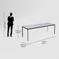 Franky and Kalyx 8 Seater Wooden Square Dining Set (White)