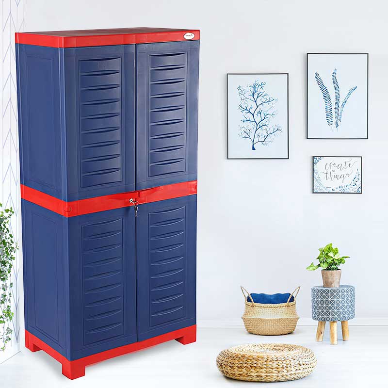 Supreme Fusion 02 Plastic Storage Cabinet ( Blue And Red )