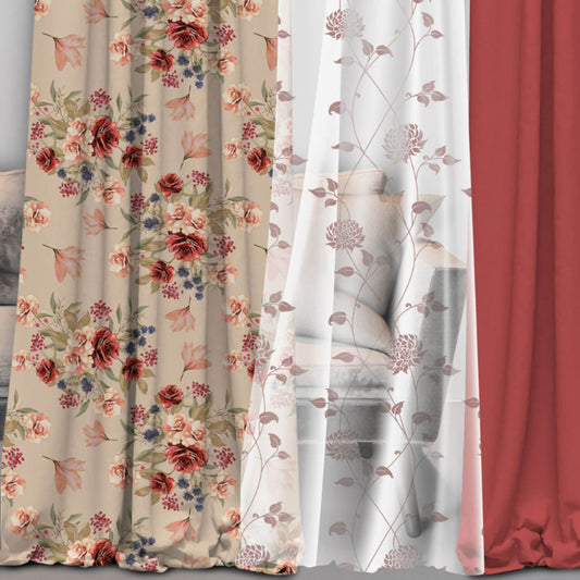 BHS interio Premium Customized Blackout Curtain with Lining for Doors & Windows