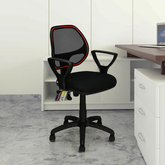 Nilkamal Travis High Back Office Chair (Black And Grey)