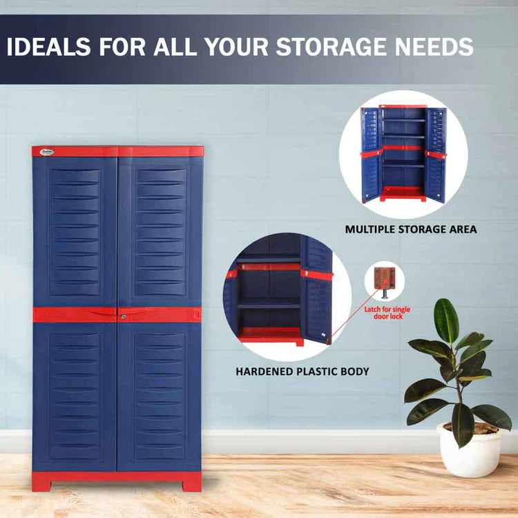 Supreme Fusion 02 Plastic Storage Cabinet ( Blue And Red )