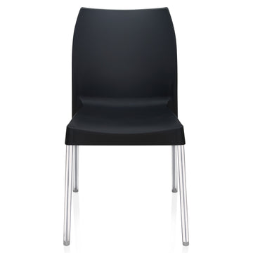 Nilkamal Novella 07 Plastic Armless Chair (Iron Black)