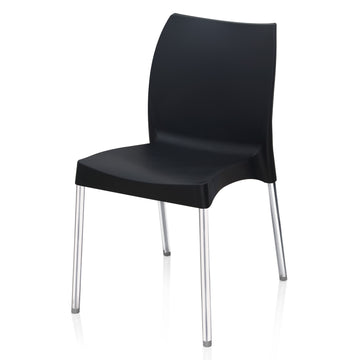 Nilkamal Novella 07 Plastic Armless Chair (Iron Black)