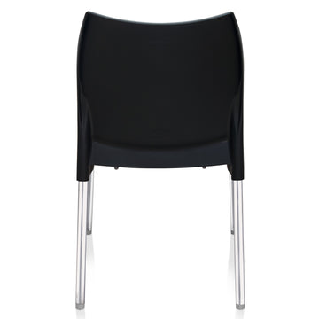 Nilkamal Novella 07 Plastic Armless Chair (Iron Black)