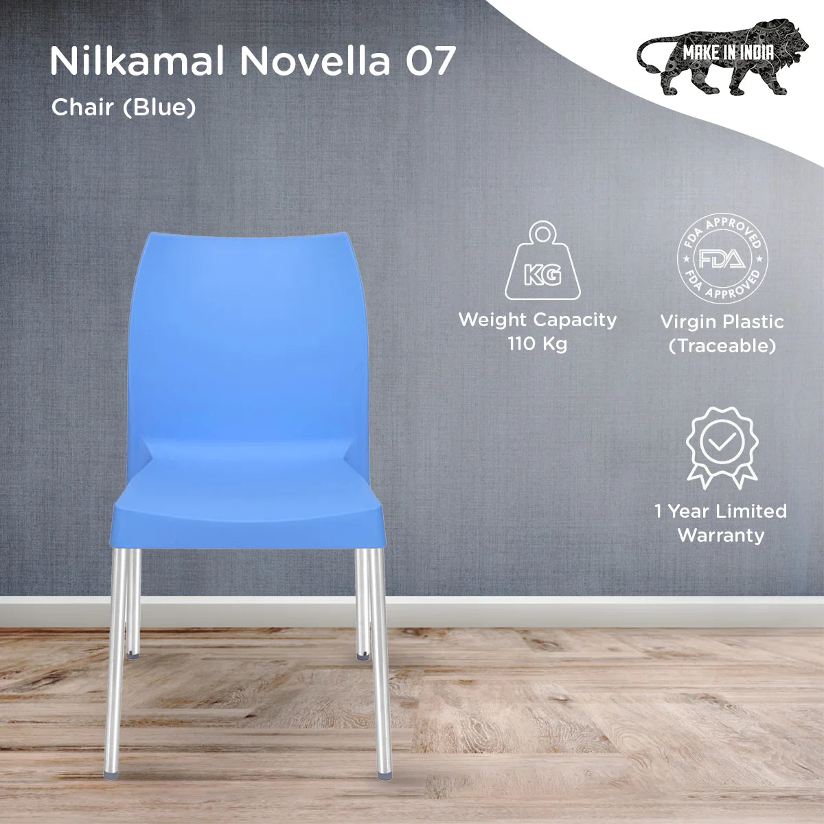 Nilkamal Novella 07 Plastic Armless Chair