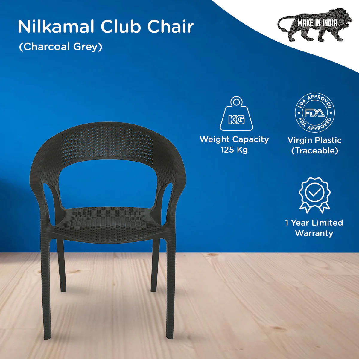 Nilkamal Club Plastic Arm Chair