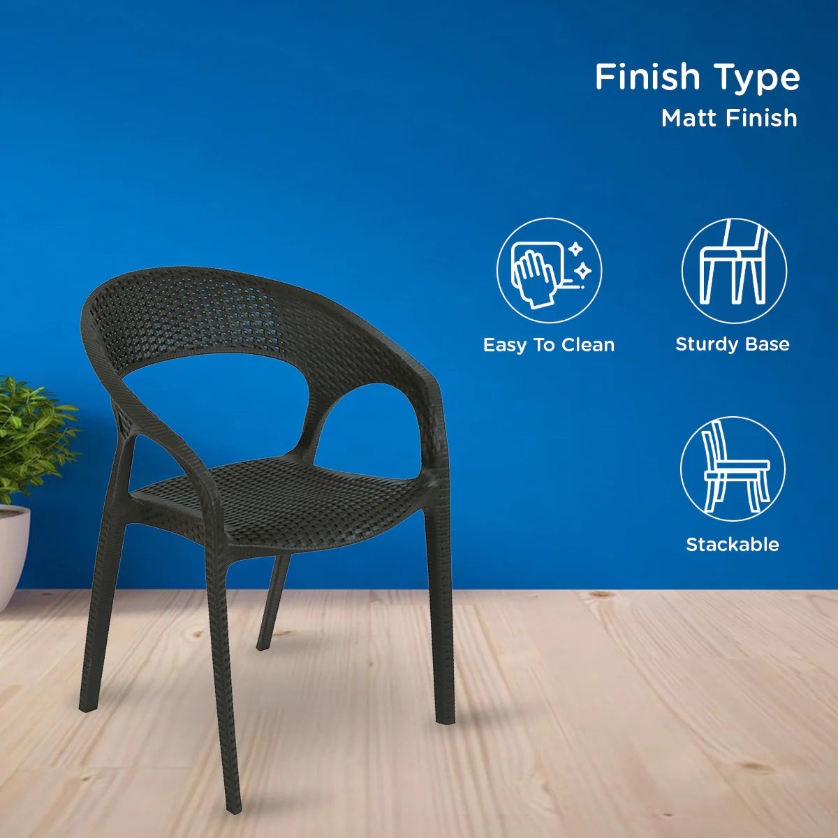 Nilkamal Club Plastic Arm Chair