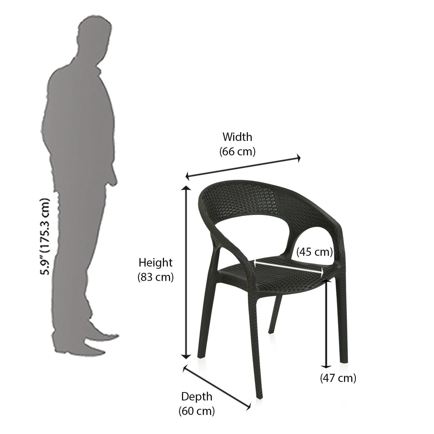 Nilkamal Club Plastic Arm Chair