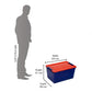Nilkamal 50 Litre Multipurpose Storage Box with Lid (Blue and Red)