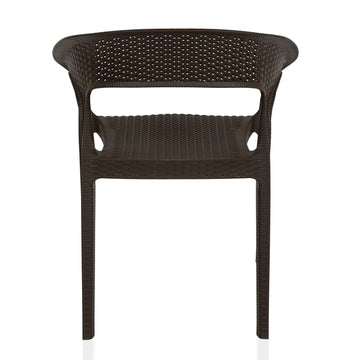 Nilkamal Club Plastic Arm Chair (Season Rust Brown)