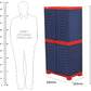 Supreme Fusion 02 Plastic Storage Cabinet ( Blue And Red )