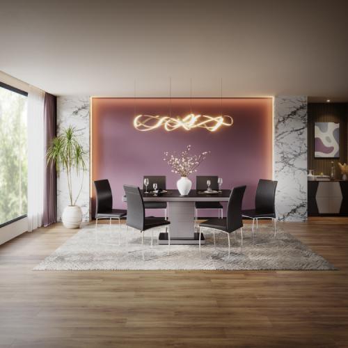 Neo Apple 6 Seater Dining Table Set