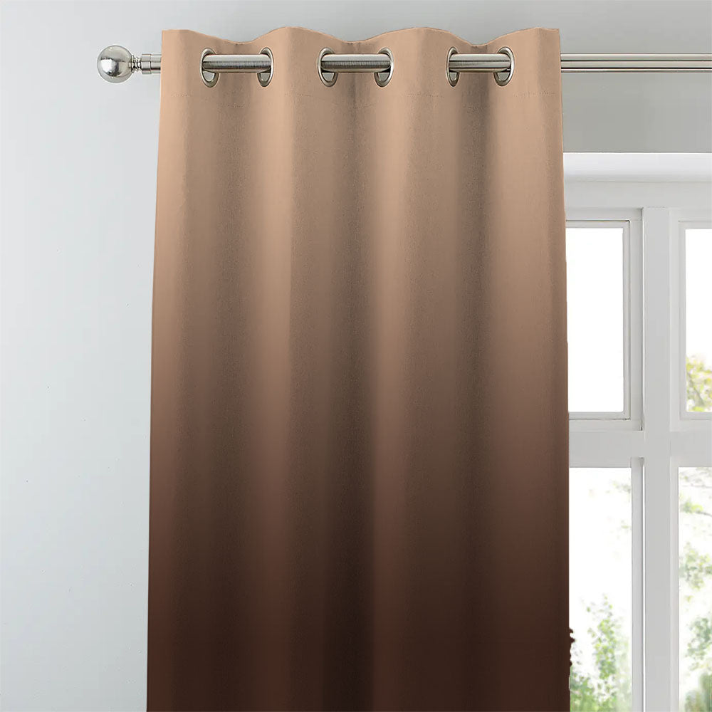 BHS interio Premium Customized Plain Blackout Curtain with Lining for Doors & Windows, Brown