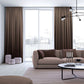 BHS interio Premium Customized Plain Blackout Curtain with Lining for Doors & Windows, Brown